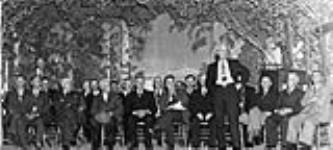 Mr. T. Anderson, president of Ukrainian National Home, speaking in old Saskatoon Hall c 1925