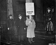 Strike, Windsor Shoe Co. Henri Larocque, Boot and Shoe Union Organizer (holding placard) n.d.
