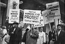 Trade Union, Textile workere union protest demonstration 1954