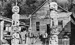 Totem poles at Alert Bay, B.C 1920