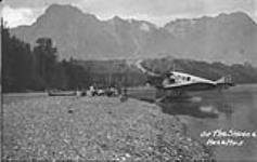 Junkers F. 13 aircraft G-CADP 'Vic' of Imperial Oil Ltd. on the Skeena River, Hazelton, B.C., c. 1920 [ca. 1920]