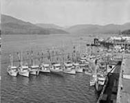 Fishing boats in Prince Rupert Harbour, B.C 1940
