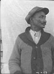 Profile view of Métis man, Jerry, at Fort Charlton, Nunavut August 1926.