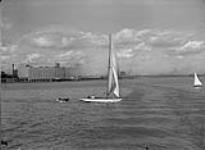 (General views) Toronto Bay, view north east Sailboats Toronto, Ont Aug. 31, 1928