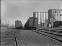 Freight cars at Elevator, Toronto, Ont Feb. 17, 1937