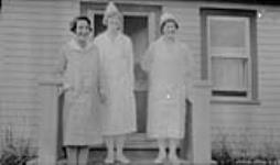 Miss Ball, Nurse Bradford and Nurse McCabe. [Aklavik, N.W.T.] 1929 1929