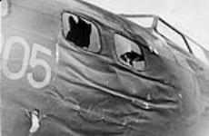 Collision damage to Boeing 'Fortress' IIA aircraft 9205 of No. 168 (HT) Squadron, R.C.A.F., Predannack, Cornwall, 22 January 1944 22 Jan. 1944