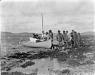 J.D. Soper and party making ready to leave Cape Dorset for Cape Dorchester 1928