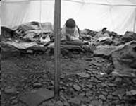 Inside of an Inuit summer tent 1944
