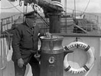 Capt. Joseph-Elzéar Bernier on bridge of C.G.S. ARCTIC 1924