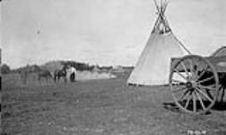 [First Nations teepee and smudge for horses] Original title: Indian Tee Pee and smudge for horses 1922