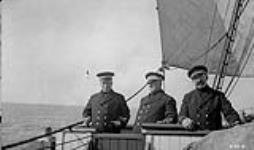ARCTIC's Officers, Capt. Morin, Capt. Joseph-Elzéar Bernier, Capt. Lemieux (2nd Officer) 1922