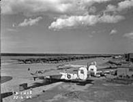Consolidated 'Liberator' and Avro 'Lancaster' aircraft at No.4 Repair Depot, R.C.A.F 22 June 1945