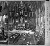 Interior view of Notre Dame cathedral ca. 1870