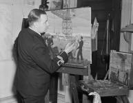 Navy War Artist Lieutenant Donald MacKay, RCNVR Dec. 1943