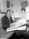Lieutenant-Commander Robert P. Welland, D.S.C., Commanding Officer of the destroyer H.M.C.S. ASSINIBOINE, England, August 1944 August 1944.