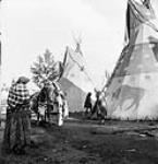 [Part of "Teepee Village" the Indian encampment at the Calgary Stampede, Calgary, Alta.] [July 1945]