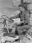 Captain C.F. Comfort, a Canadian war artist Mar. 1944