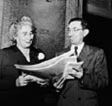 Agnes MacPhail and Eamon Park, Cooperative Commonwealth Federation (C.C.F.) Members of the Provincial Parliament May 1949