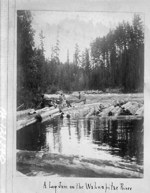 A log jam on the Wahnapitae [Wanapitei] River, [Sudbury District, Ont., 1897] 1897
