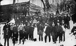 British immigrants at lumbering camp c 1900