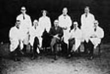 Resident staff at the Hospital for Sick Children, Great Ormond Street. Norman Bethune is third from left in rear row 1919