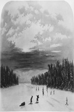 Tracking the Moose, Lake Famine, south of Quebec, 1853 1853