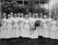 Group of Nursing Graduates, Lady Stanley Institute for Trained Nurses of the County of Carleton General Protestant Hospital, Ottawa, Ont., 30 May 1913.  This photograph was de-accessioned to the City of Ottawa Archives in 2012.
