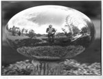 Self-portrait in a reflecting ball of Otto John Eaton 1938