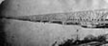 Grand Trunk Railway bridge, Rice Lake, Ontario vers 1856.