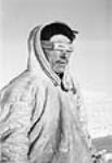 [Piqanaaq portant des lunettes de fabrication artisanale.] 1949 or 1950