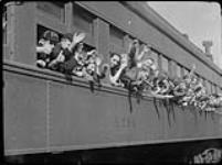 Scene of train departure in The NFB Film "Children from overseas" c.a. 1943