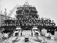 Ship's Company of the destroyer H.M.C.S. ATHABASKAN, Plymouth, England, April 1944 Apri1 1944.