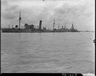 Allied ships scuttled to make a breakwater June 1944
