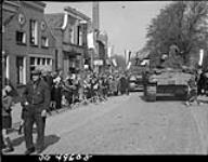 People welcoming the Squadron of Fort Garry Horse and the Regiment de Maisonneuve, Rijssen, Netherlands, 9 April 1945 9 Apr. 1945