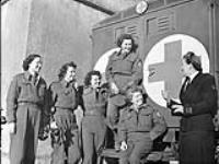 Personnel of the Canadian Red Cross Ambulance Convoy, Charlton Park, England, 7 January 1945 January 7, 1945.