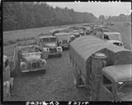 Depot of captured German trucks 17 May 1945