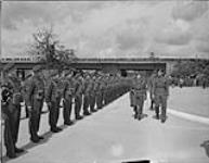 Lt. Gen. Guy Simonds inspecting the Guard of Honour 10 June 1945