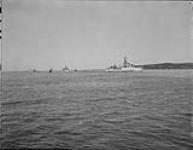 H.M.C.S. PENETANG in North Atlantic Mar. 1945
