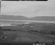 Boom defence buildings and Gaspé Bay 28 Ot. 1944