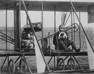 Marcel C. Dubuc learning to fly at the Stinson School of Aviation in preparation for joining the Royal Naval Air Service 1915