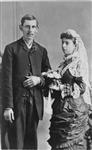Unidentified wedding portrait in carte-de-visite format. London, Ontario, circa 1880 ca. 1880