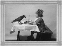 Unidentified child with crow ca. 1920