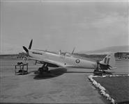 Seafire aircraft PR5-0, probably at Royal Canadian Navy Air Station c.a. 1948