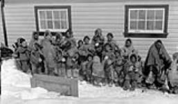 Inuit children outside mission house ca. 1935.
