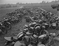 Troops storing motor bikes 18 May 1945