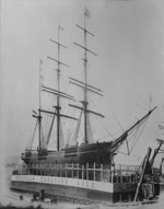 Large sailing ship (Russell's Floating Dock) ca. 1870