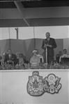 (Royal Visit) American President Dwight D. Eisenhower delivering speech at official opening of the St. Lawrence Seaway 26 June 1959