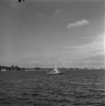 Canada Cup Races (Long Distance) - MANITOU raising her sail 16 Sept. 1969