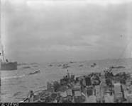 Landing craft of Force 'J' off the coast of France on D-Day 6 June 1944